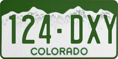 CO license plate 124DXY