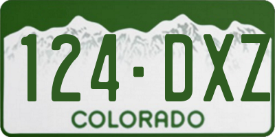 CO license plate 124DXZ