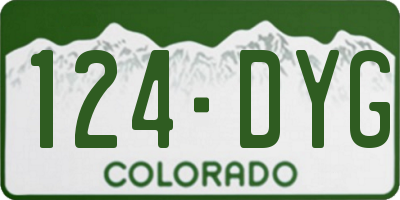 CO license plate 124DYG