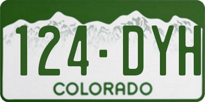 CO license plate 124DYH
