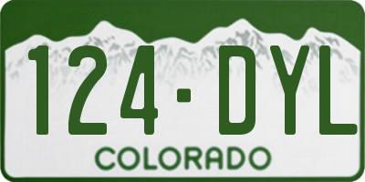 CO license plate 124DYL