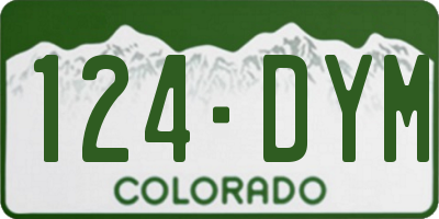 CO license plate 124DYM