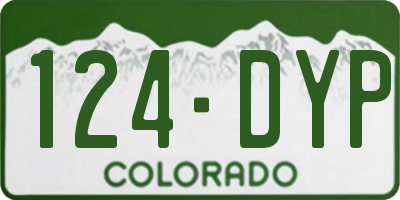 CO license plate 124DYP
