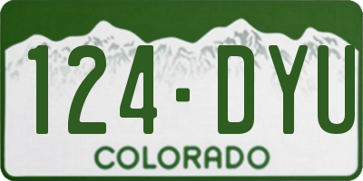 CO license plate 124DYU
