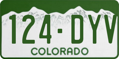 CO license plate 124DYV
