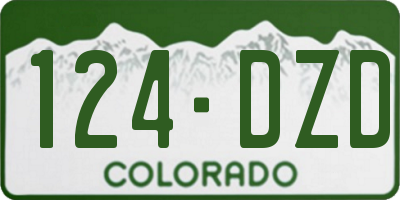 CO license plate 124DZD