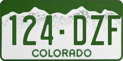 CO license plate 124DZF