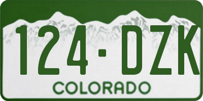 CO license plate 124DZK