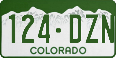 CO license plate 124DZN