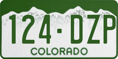 CO license plate 124DZP