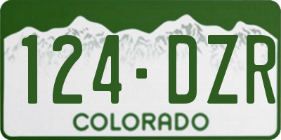 CO license plate 124DZR