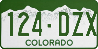 CO license plate 124DZX