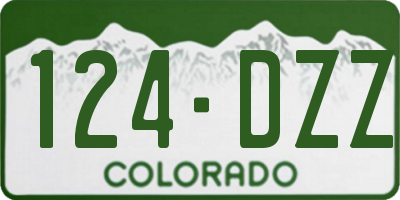 CO license plate 124DZZ
