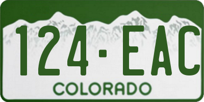CO license plate 124EAC