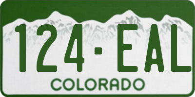 CO license plate 124EAL