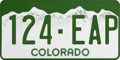 CO license plate 124EAP