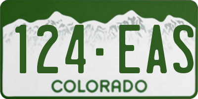 CO license plate 124EAS