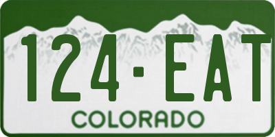 CO license plate 124EAT