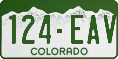 CO license plate 124EAV