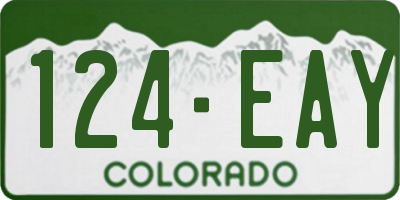 CO license plate 124EAY