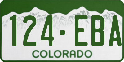 CO license plate 124EBA