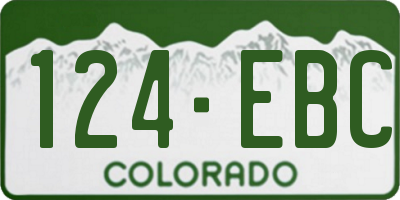 CO license plate 124EBC