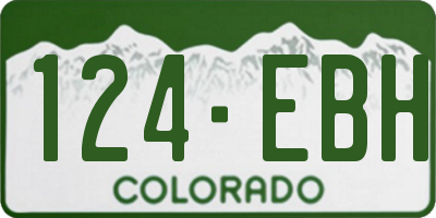 CO license plate 124EBH