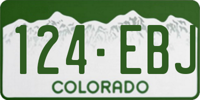 CO license plate 124EBJ