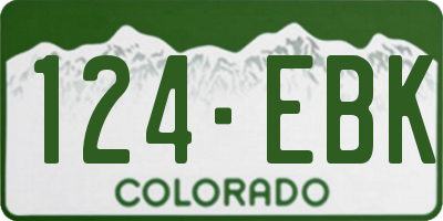 CO license plate 124EBK