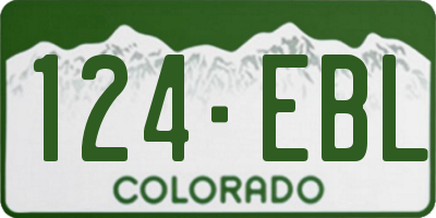 CO license plate 124EBL