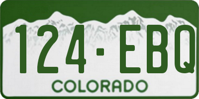 CO license plate 124EBQ