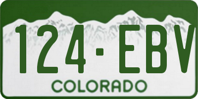 CO license plate 124EBV