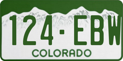 CO license plate 124EBW
