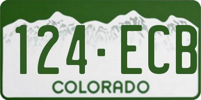 CO license plate 124ECB