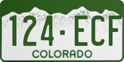 CO license plate 124ECF