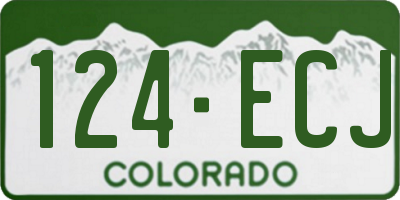 CO license plate 124ECJ