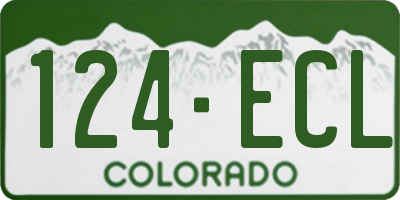 CO license plate 124ECL