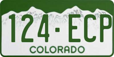 CO license plate 124ECP
