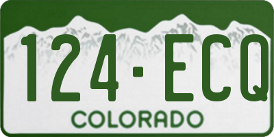 CO license plate 124ECQ