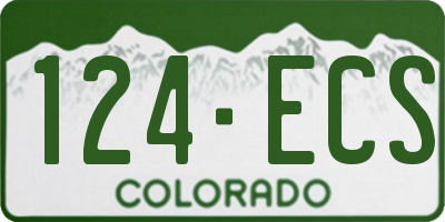 CO license plate 124ECS