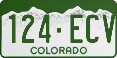 CO license plate 124ECV