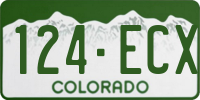 CO license plate 124ECX