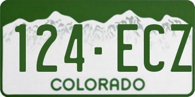 CO license plate 124ECZ