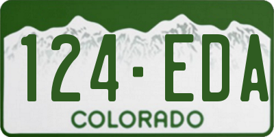 CO license plate 124EDA