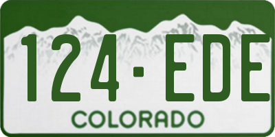 CO license plate 124EDE