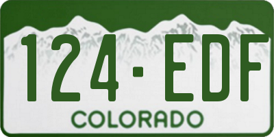 CO license plate 124EDF