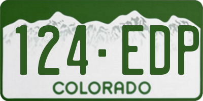 CO license plate 124EDP