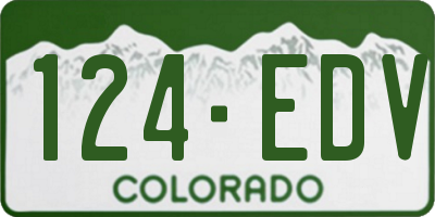 CO license plate 124EDV