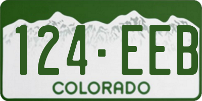 CO license plate 124EEB