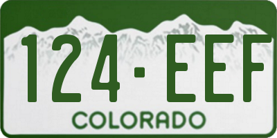 CO license plate 124EEF